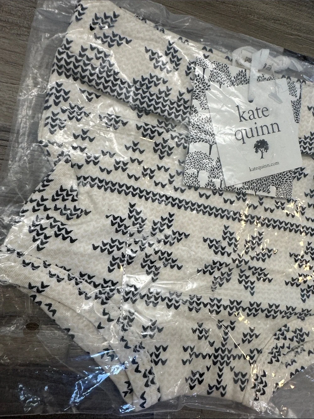 KATE QUINN 0-3m Retro Bloomer “Black Nordic Snowflake” Diaper Covers, NEW!